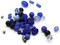 20 grams Mixed Blue Czech Pressed Glass Beads - John Beads Vials